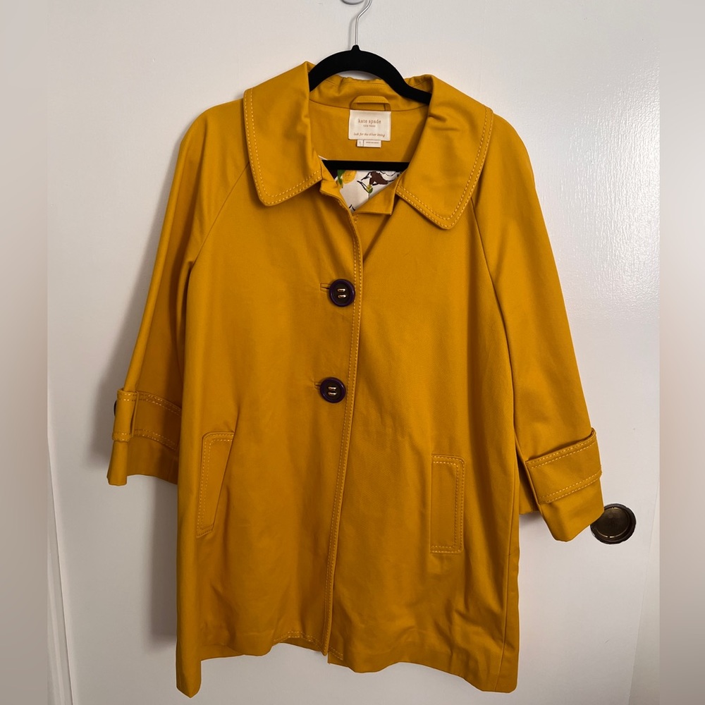 Kate Spade Yellow Coat - Size Large